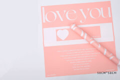 Плёнка «Love you» 58см х 58см  20шт, нежно-розовый