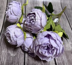 Букет пионов 9*42см, сиреневый