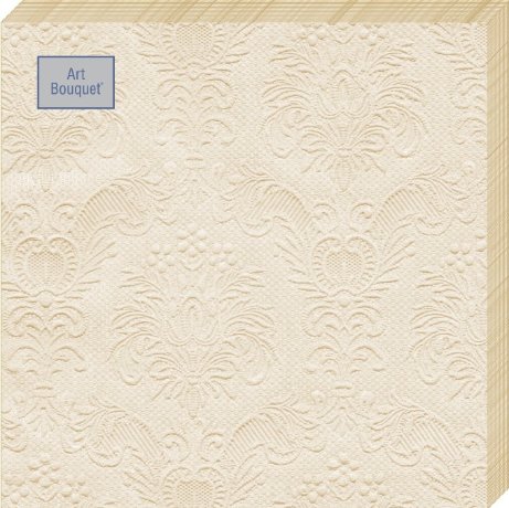 Салфетки Барокко, шампань, 3 слоя, 33*33см, 16шт.