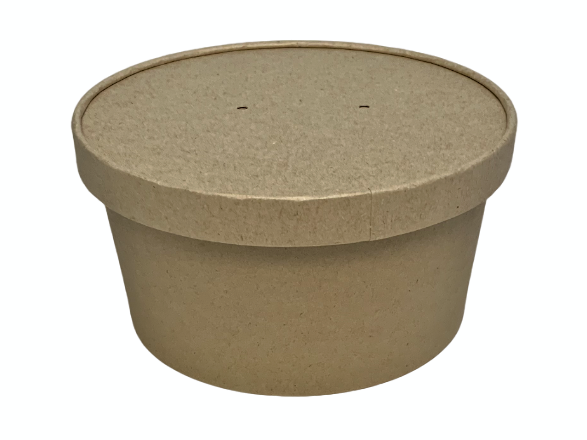 Коробка Round Bowl 1000 Kraft Lid, 15*15*8см, 1/45