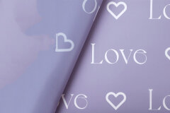 Плёнка «Love» 58см x 10м ,фиолетовый
