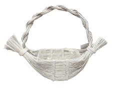 Корзина ива 20X15XH10XHH30  B18X13  длина 34см,  белый
