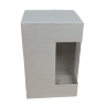 Коробка 11*11*16,5см с окном, микрогофра, белая, 1/100