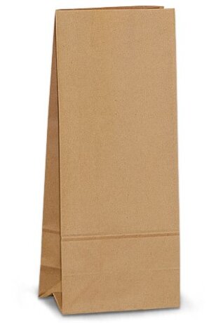 Пакет крафт 12*8*33см под бутылку, 10 шт.,70г/м2, 1/10