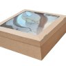 Коробка 40,6*40,6*15см крафт с окном, 1/10