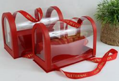 Коробка для цветов 30*16,5*20,5см, красный