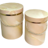 Набор Золотой кант, мрамор, Y821, 15*15*20см, крем, 2 шт.