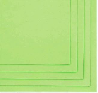 Фоамиран 50*50см, 1мм, салатовый 015, 1/10