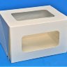 Коробка 16*12*10см Cake Roll, 2 окна, белая, 1/15