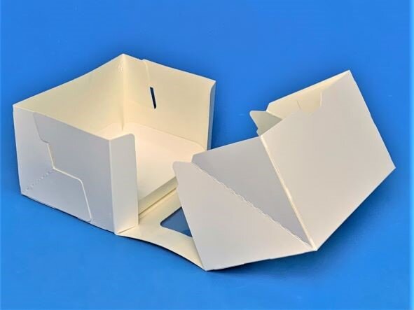 Коробка 16*12*10см Cake Roll, 2 окна, белая, 1/15