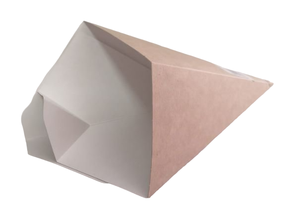 Коробка Cone L с отделением под соус, 8*20см, 300мл, 1/40
