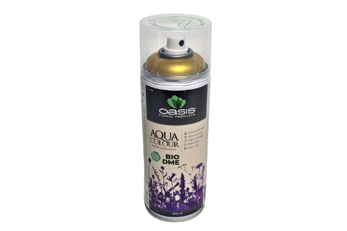 Спрей-краска Oasis Aqua Color на водной основе с металлическим блеском, золото арт. 30-06022
