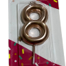 Свеча Цифра 8, бронза, 6см, 1/6