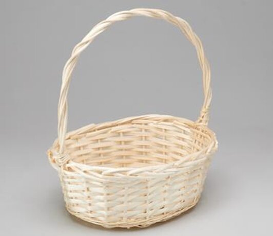 Корзина ива 35x25xH14xHH42  B30x20см,белый