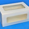 Коробка 20*12*10см Cake Roll, 2 окна, белая, 1/15