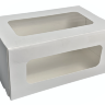 Коробка 20*12*10см Cake Roll, 2 окна, белая, 1/15