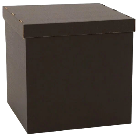 Коробка 60*60*60см для воздушных шаров, чёрная, 1/10