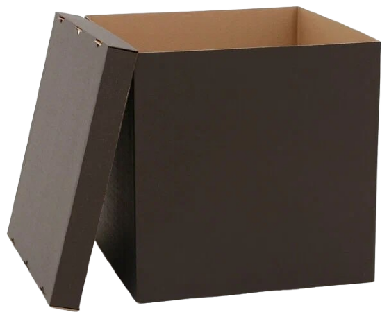 Коробка 60*60*60см для воздушных шаров, чёрная, 1/10