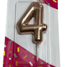 Свеча Цифра 4, бронза, 6см, 1/6