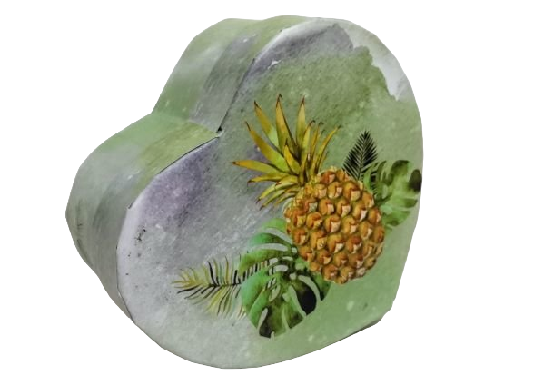 Коробка сердце Фламинго, 11*9,5*5см, микс, 1/10