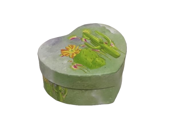 Коробка сердце Фламинго, 11*9,5*5см, микс, 1/10