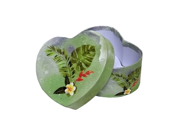 Коробка сердце Фламинго, 11*9,5*5см, микс, 1/10