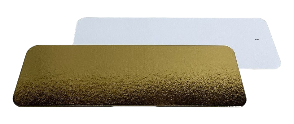 Подложка прямоугольник 10,5*30,5см, 1,5мм, золото/белый, 1/50