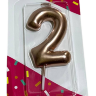 Свеча Цифра 2, бронза, 6см, 1/6