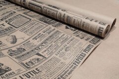 Бумага крафт Винтажная газета 70см*10м, чёрный