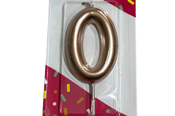 Свеча Цифра 0, бронза, 6см, 1/6