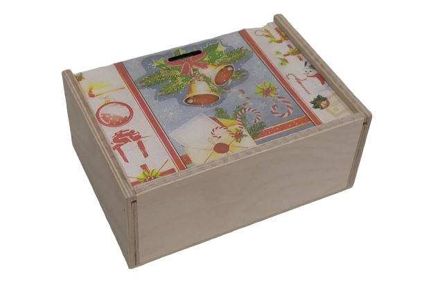 Ящик подарочный 20*14*8см Колокольчики, 1/6