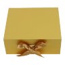 Коробка 20*18,2*8см, золото с бантом