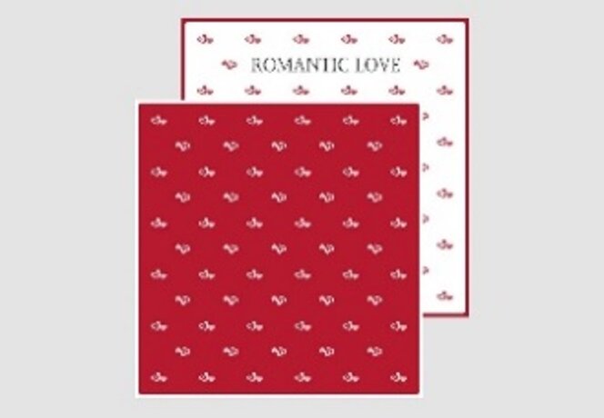 Плёнка перламутровая «Romantic Love» 57см х 57см, 20шт, красный