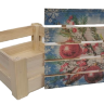 Подарочная коробка реечная 20*20*9 см, Новогодняя, игрушки, 1/6
