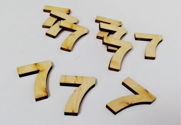 Заготовка из фанеры Цифра 7, 3см, 10шт