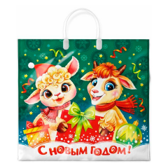 Пакет 37*34см Забияки, 80мкм, с пластиковой ручкой, 1/10