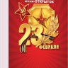 3-80 Набор карточек 23 февраля Веточка, 40шт
