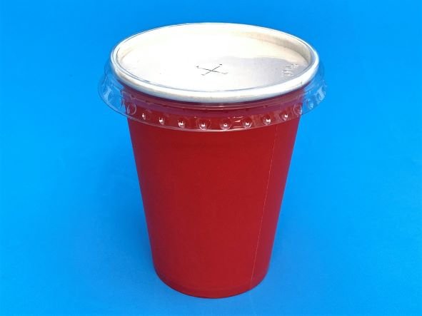 Крышка 95К ПЭТ с КРЕСТОВЫМ отверстием, прозрачная, 1/50