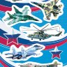 0-11 Наклейки Военная техника, микс, шт., 1/10