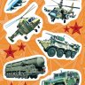 0-11 Наклейки Военная техника, микс, шт., 1/10