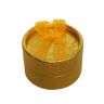 Коробка круглая 5*3см с бантиком, золотой, 1/24