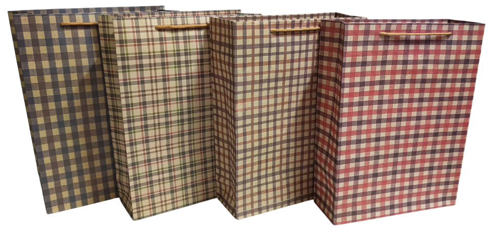 Сумка 37*28*10см Шотландка L505, микс, 1/12