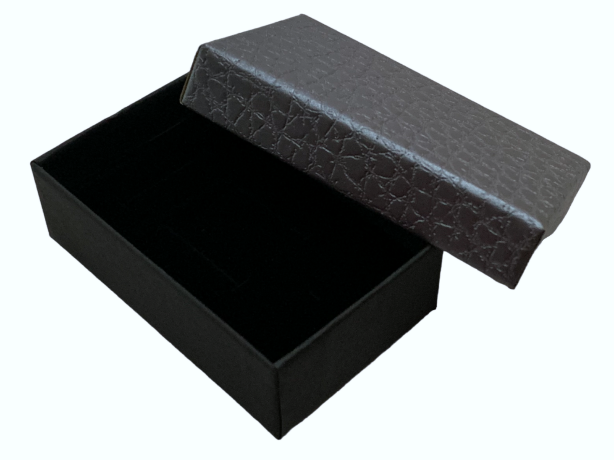 Коробка 5*8*2,5см Под кожу, серебро, 1/24