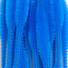 Проволока синельная объёмная Цветок 12мм*30см, голубой, 15 шт.