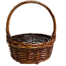 Корзина 33*33*H13*HH38см, коричневая