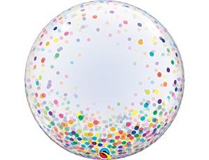 Шар BUBBLE DECO 24" Конфетти разноцветное
