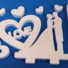 Сердце Love на подставке из пенопласта 34см