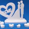 Сердце Love на подставке из пенопласта 34см