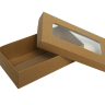 Коробка 14*7*4см с окном, крафт, 1/20