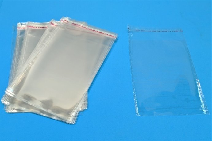 Пакет 35*48/4см, прозрачный, скотч, 100шт.